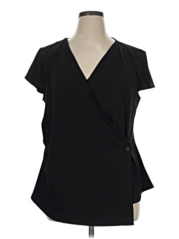 H By Halston Short Sleeve Blouse (view 1)