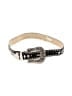 Assorted Brands 100% Leather Silver Leather Belt Size M - photo 1