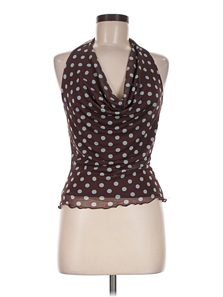 Pre-owned See You Monday Sleeveless Blouse In Brown