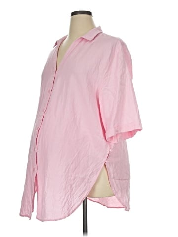 Angel Maternity 3/4 Sleeve Button-Down Shirt (view 1)