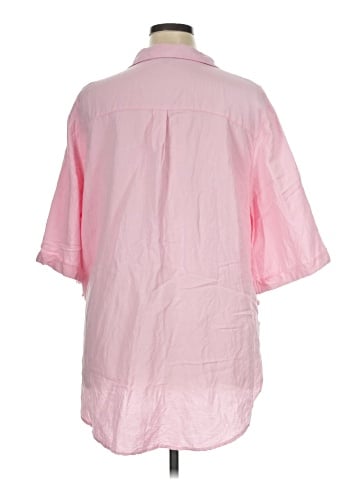 Angel Maternity 3/4 Sleeve Button-Down Shirt (view 2)