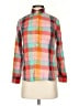 J.Crew Color Block Orange Long Sleeve Button-Down Shirt Size 0 - photo 1