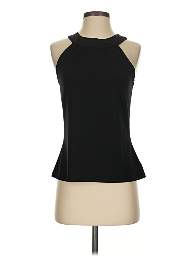 Pre-owned Tahari Sleeveless Blouse In Black