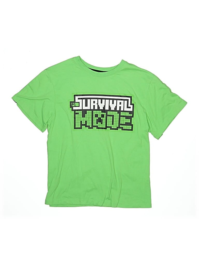 Pre-owned Minecraft Kids' Short Sleeve T-shirt In Green