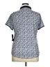 IZOD Print Blue Short Sleeve Blouse Size XL - photo 2