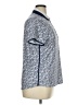 IZOD Print Blue Short Sleeve Blouse Size XL - photo 4