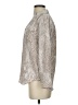 Ann Taylor 100% Polyester Tan Silver Long Sleeve Polo Size XS (petite) - photo 5