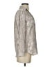 Ann Taylor 100% Polyester Tan Silver Long Sleeve Polo Size XS (petite) - photo 4
