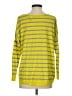 Moda International 100% Cotton Stripes Yellow Pullover Sweater Size S - photo 2