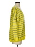 Moda International 100% Cotton Stripes Yellow Pullover Sweater Size S - photo 4