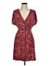 Nine West Print Red Cocktail Dress Size L - photo 1