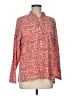 Assorted Brands 100% Cotton Print White Red Long Sleeve Blouse Size M - photo 1