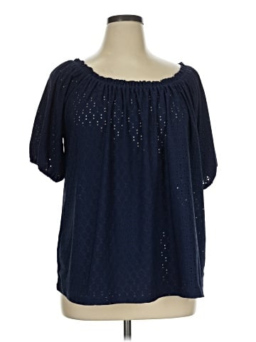 MICHAEL Michael Kors Short Sleeve Blouse (view 1)