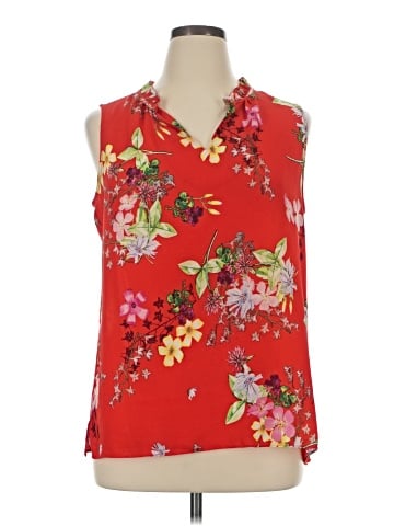 Rose + Olive Sleeveless Blouse (view 1)