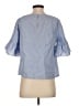 Madewell Blue Ruffle-Sleeve Top Size S - photo 2