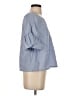 Madewell Blue Ruffle-Sleeve Top Size S - photo 4
