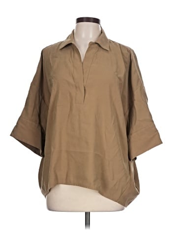 Banana Republic Factory Store 3/4 Sleeve Button-Down Shirt (view 1)