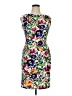 Apt. 9 Print White Cocktail Dress Size 12 (petite) - photo 1
