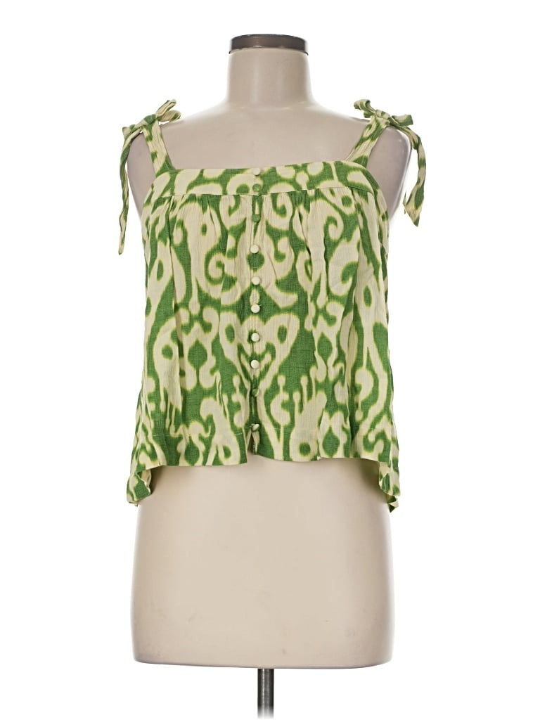 Pre-owned Rose + Olive Sleeveless Blouse In Green