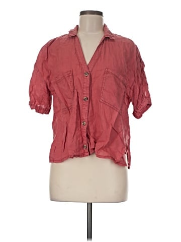 Pilcro 3/4 Sleeve Button-Down Shirt (view 1)