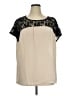 Maeve 100% Polyester Ivory Short Sleeve Blouse Size XL - photo 1