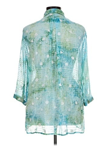 Ali Miles 3/4 Sleeve Button-Down Shirt (view 2)