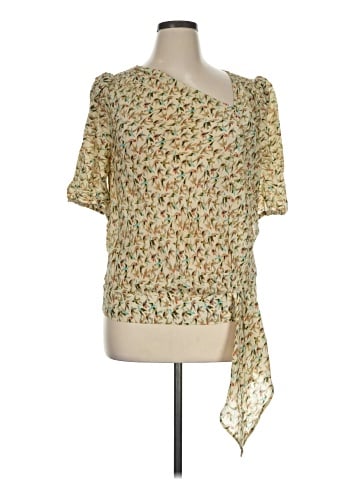 Leifnotes Short Sleeve Silk Top (view 1)