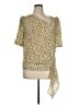 Leifnotes 100% Silk Green Short Sleeve Silk Top Size 14 - photo 1