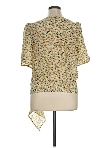 Leifnotes Short Sleeve Silk Top (view 2)