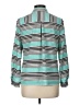 Elementz Stripes Teal 3/4 Sleeve Button-Down Shirt Size L (petite) - photo 2
