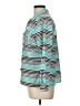 Elementz Stripes Teal 3/4 Sleeve Button-Down Shirt Size L (petite) - photo 5