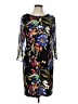 Connected Apparel Print Black Cocktail Dress Size 10 - photo 1
