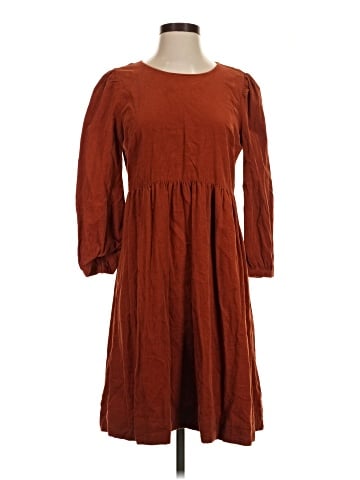Madewell Corduroy Puff-Sleeve Mini Dress (view 1)