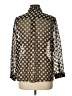 Chico's Polka Dots Gold Long Sleeve Blouse Size Lg Petite (2) - photo 2