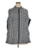 Kim Rogers 100% Polyester Houndstooth Gray Vest Size 2X - photo 1