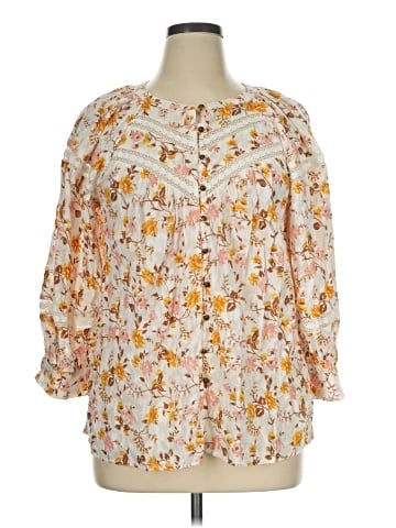 By Anthropologie 3/4 Sleeve Blouse (view 1)