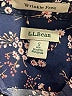 L.L.Bean 100% Cotton Floral Blue 3/4 Sleeve Button-Down Shirt Size S - photo 7
