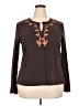 Soft Surroundings Brown Long Sleeve Top Size 3X - photo 1