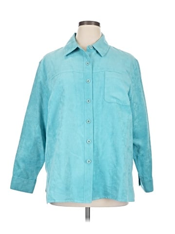 Draper's & Damon's 3/4 Sleeve Button-Down Shirt (view 1)