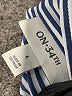 On 34th Stripes Blue Long Sleeve Blouse Size L - photo 7