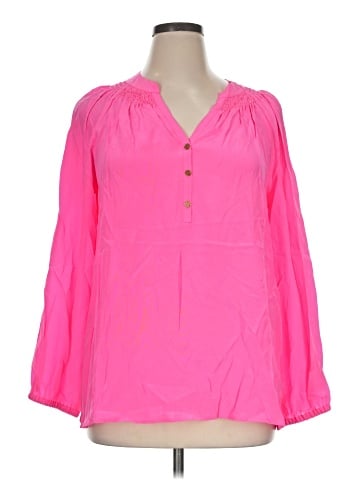 Lilly Pulitzer Long Sleeve Silk Top (view 1)