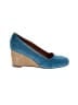 A.P.C. 100% Leather Color Block Teal Wedges Size EU 40 - photo 1
