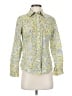 Talbots 100% Cotton Paisley Yellow Long Sleeve Button-Down Shirt Size S (petite) - photo 1