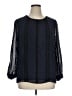 J.Crew 100% Polyester Blue 3/4 Sleeve Blouse Size 16 - photo 1