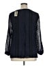 J.Crew 100% Polyester Blue 3/4 Sleeve Blouse Size 16 - photo 2