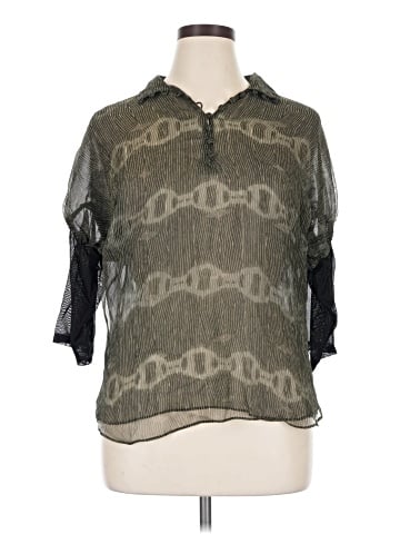 Bill Blass 3/4 Sleeve Silk Top (view 1)