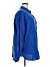 Ellos Blue 3/4 Sleeve Button-Down Shirt Size 22 - photo 4