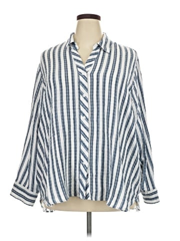Jane and Delancey 3/4 Sleeve Button-Down Shirt (view 1)