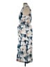 DKNY 100% Polyester Print Blue Casual Dress Size 14 - photo 5