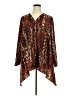 Catherines 100% Polyester Brown Long Sleeve Blouse Size 3X - photo 1